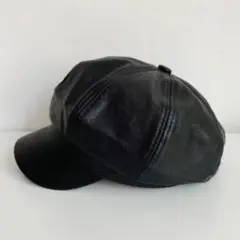 【残りわずか】 レディース 帽子 キャスケット ハンチング ブラック シンプル