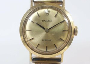 【ト足】 18K ROLEX PRECISION ロレックス プレシジョン レディース 手巻き 腕時計 CE840CAA3L