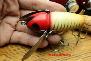 #2100 2PC HEDDON CRAZY CRAWLER ウッド クレージークロウラー 検) 道楽 ハトリーズ BALSA50 ZEAL ザウルス ABU UMCO 昭和レトロ釣人に