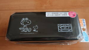 新品未開封【スヌーピー】日本製　箸付　ランチベルト付　2段松花堂弁当箱　600ml　ブラック