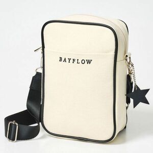 - 250 BAYFLOW IVORY ペットボトルがタテに入る!チャームつきショルダーバッグ 送料510円