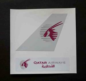 鹿QA■２枚セット■カタール航空　Qatar Airways　ステッカー　シール■エアライン飛行機■サッカー　海外旅行　留学　出張　スーツケース