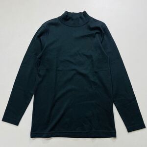 63 美品 Burberrys バーバリー ハイネック 長袖 トップス カットソー Tシャツ サイズM ロゴ刺繍 ブラック 黒 41210AF