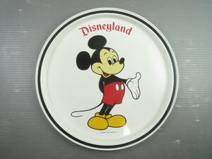 ♪Disney ディズニーランド ミッキーマウス トレイ お盆 当時物 昭和レトロ♪経年保管品