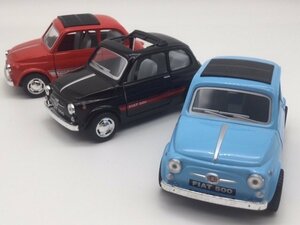 1/24 フィアット500 お得な3色コンプリートセット FIAT ミニカー 車 赤水色黒　新品