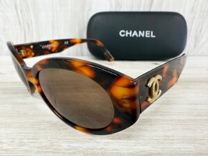 【行董】CHANEL シャネル サングラス 03517 71340 べっ甲柄 ココマーク ブラウン系 茶系 ケース付き XG001ABC05