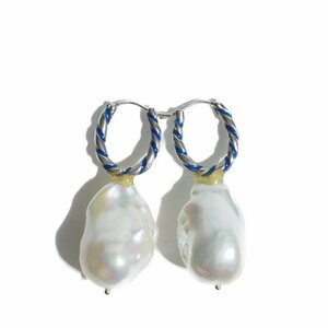 M9558f70　▼R.ALAGAN ララガン▼　STRIPE PEARL EARRINGS ストライプ パールピアス / E-15 アクセサリー イヤリング バロックパール