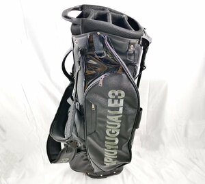 ☆【最終処分】1PIU1UGUALE3 GOLF ウノピゥウノウグァーレトレ ゴルフ STAND CADDIE BAG BLACK スタンドキャディバッグ 黒 8.5インチ 中古!