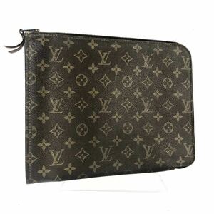 ■希少ヴィンテージ■LOUIS VUITTON ルイヴィトン　モノグラム　ポッシュドキュマン30 書類ケース　ECLAIL社ファスナー　PVC×レザー　豚革