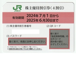 ＪＲ東日本株主優待券（割引券４割引）1枚　No3