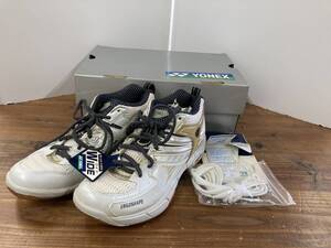 e80 YONEX ヨネックス パワークッションワイドSC5ミッド 24cm バドミントンシューズ SHBSCWM ※中古