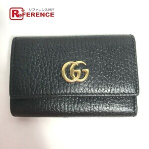 GUCCI グッチ 456118 6連 鍵 GGマーモント キーケース ブラック レディース【中古】