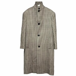 CELINE セリーヌ 21AW HIGH NECK COLLAR COAT IN HOUNDSTOOTH WOOL ハイネック千鳥格子コート 2M698562K