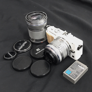 1円 OLYMPUS PEN Lite E-PL5 M.ZUIKO DIGITAL 14-42mm 1:3.5-5.6 40-150mm 1:4-5.6 ミラーレス一眼 カメラ