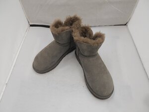 【UGG】アグオーストラリア　レディースムートンショートブーツ　グレー　23cm　SY02-CTN