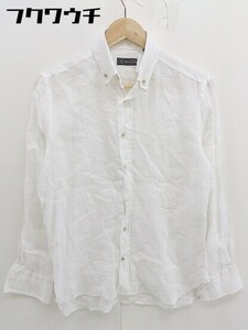 ◇ RECENCY OF MINE リーセンシィ オブ マイン ABAHOUSE リネン100% 長袖 シャツ サイズ44 ホワイト メンズ
