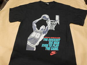 90s VINTAGE NIKE T-shirts　David Robinson　　銀タグ　米国製　表記size XL 　