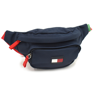 未使用品 トミーヒルフィガー ボディバッグ ベルトバッグ フラッグタグ ナイロン ネイビー Tommy Hilfiger