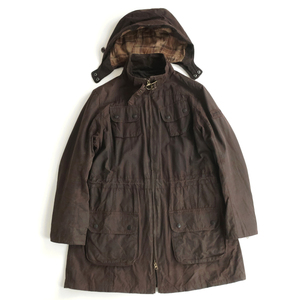 Barbour バブアー INTERNATIONAL PARKA 中綿ハーフジャケット オイルドコート フード付 ブラウン18(L-XL)