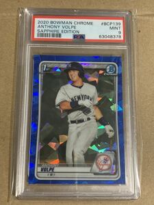 2020 bowman sapphire Anthony volpe PSA9