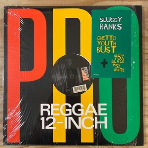 SLUGGY RANKS/GHETTO YOUTH BUST/95% BLACK AND 5% WHITE/レコード/中古/DJ/CLUB/reggae