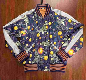【GUCCI】グッチ『SPACE ANIMALS SILK BOMBER JACKET size48』 メンズ ブルゾン 　【中古】0002
