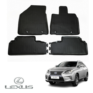 UKレクサス純正 ラバーマット ラバーフロアマット 1台分 4枚セット 右ハンドル車用 Lロゴ入 LEXUS RX270/RX350/RX450h 10系 全グレード対応