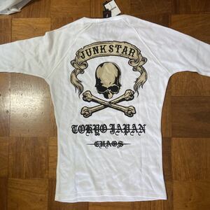 JUNKSTARCLOTHINGドクロ白半袖Tシャツ