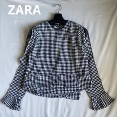 ザラ ZARA ギンガム チェック ブラウス