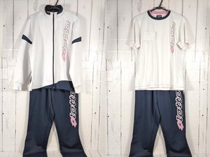 【as975】大阪府 好文学園女子高校 女子用 学校指定 体操服 体操着 半袖シャツ+長袖ジャージ上下セット◆h69