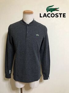 【新品】 LACOSTE LIVE ラコステ ライブ 限定 スナップボタン ポロシャツ ヘンリー 鹿の子 トップス サイズXS 長袖 165/84A TOA PH8420