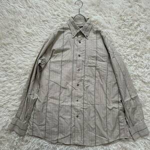 【BURBERRY】バーバリー XL シャツ 長袖 ストライプ ベージュ