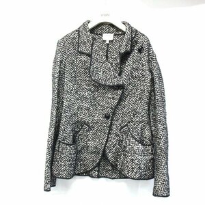 ◆ ARMANI COLLEZIONI / アルマーニコレツィオーニ ツイード ジャケット アウター 上着 サイズ：40 ブラック×ホワイト系 149038