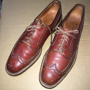 Vintage 50s Florsheim 革靴 CATS PAW 10 赤茶