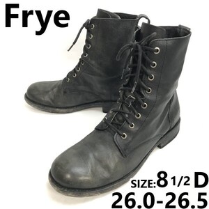 メキシコ製★Frye/フライ★重厚本革/8ホール/ワークブーツ【8.5/26.5/black/黒】グッドイヤー製法/Leather/Boots/shoes◆pWB118-8