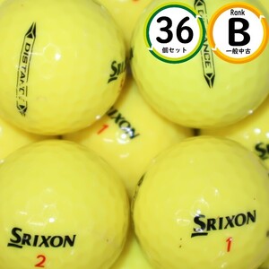 3ダース スリクソン ディスタンス 2022年モデル イエローカラー Bランク SRIXON ダンロップ 中古 送料無料 ロストボール