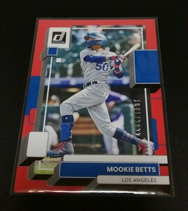 MLB 2022年DONRUSS PANINI ムーキー・ベッツ(ドジャース)2022枚限定レッド。No,211。Dodgers MOOKIE BETTS　