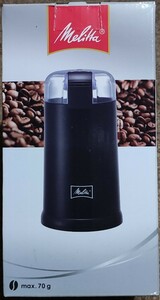 【新品未使用】Melitta 電動コーヒーミル ブラック ECG62-1B COFFEE コーヒーグラインダー ステンレス刃 クリーニングブラシ付 メリタ
