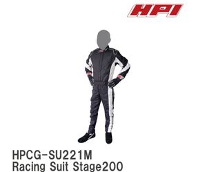 ☆【HPI/エイチ・ピ－・アイ】 FIA公認 レーシングスーツ Racing Suit Stage200 ブラック/ホワイトライン サイズS ホログラム付き