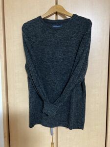 中古品☆メンズ 起毛 長袖カットソー(L)チャコールグレー系