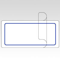 ニチバン マイタック ラベル ラミネートラベル 保護フィルム付 手書き専用 10シート 30片 34x73mm ML-211B 白 青枠 上質紙 ラ