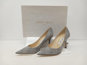 JIMMY CHOO ジミーチュー AGNES アグネス ピンヒールパンプス ラメ 8cmヒール 箱 保存袋あり 35.5(約22.5cm) シルバー 通年