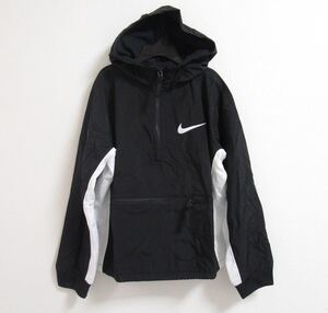 NIKE ジュニア クロスオーバー ジャケット 黒 ブラック 140 ナイキ ウーブン パーカー ハーフジップ Dri-Fit DM8178-010