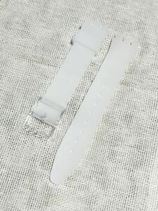 【17mm】 SWATCH スウォッチ用 ラバーベルト バンド ハーフクリアー