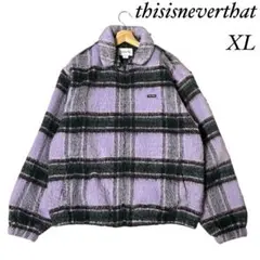 美品　thisisneverthat ジャケット　ブラッシュドチェック　(XL)