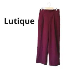 Lutique ルティーク【L】ワイドパンツ カジュアル ゆったり 暖かい