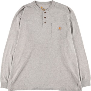 古着 カーハート Carhartt ORIGINAL FIT ヘンリーネック ロングTシャツ ロンT メンズXL /eaa453577