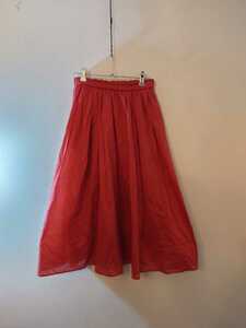  ユニクロ ハイウエストコットンローンボリュームスカート Mサイズ 春物 夏物 サマースカート　63cm-69cm ロングスカート
