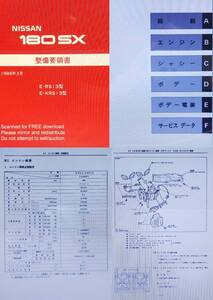 180SX 整備要領書・追補Ⅰ・追補Ⅴ・CA SR 200SX 240SX 