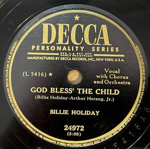 BILLIE HOLIDAY DECCA God Bless’ The Child/ This Is Heaven To Me